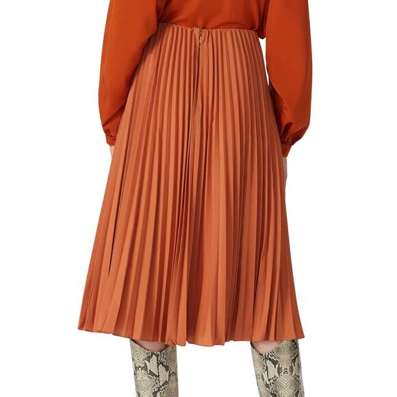 Tome NYC Orange and Cream Two Tone Midi Skirt L - Picture 3 of 8